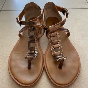 Bronze Michael Kors Sandals Size 7.5